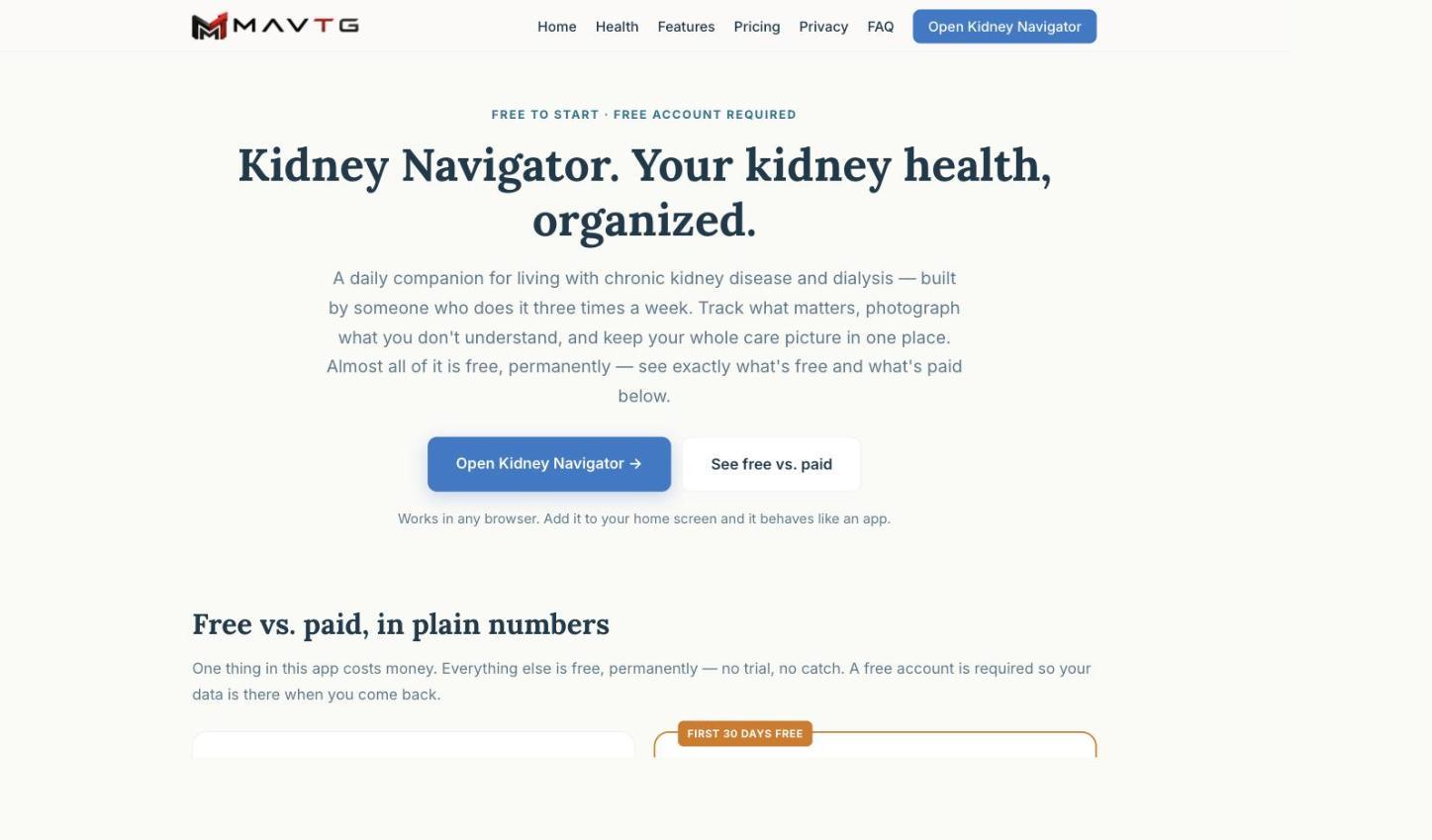 Kidney Navigator live site