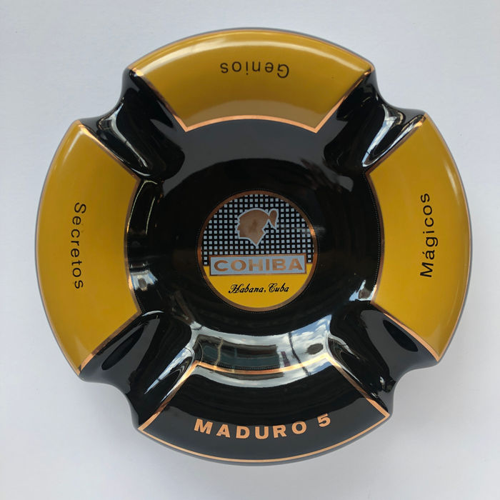 Cohiba Maduro 5-Cigar Ashtray, Black