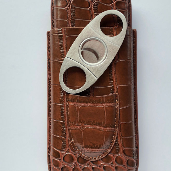 Roma leather pocket cigar case
